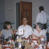 Purple Fox Squadron Dinner in the Officer's Club at Miramar. Me with Gene and Ginny Brady.