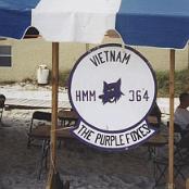 Purple Fox tent on Pensacola Beach.