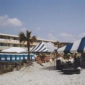 Hotels right on the beach.