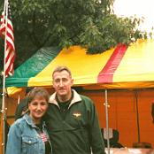 Me and Marion Sturkey at the Pop A Smoke tent at the Wall.