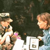 Explaining my story to the Young Marines.