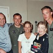 Gene Brady, Capt. Justin Marvel, me, Ginny Brady, Cpl. Paul Wood.