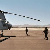 Pre-flight check for flight back to Camp Pendleton.