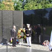 Wreath-laying ceremony at The Wall.