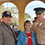 Gooie, me, and BGen John Paxton at MCRD San Diego. 