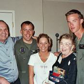 Gene Brady, Capt Justin Marvel, me, Ginny Brady, Cpl Paul Wood. Photo courtesy of Bob Steinberg.