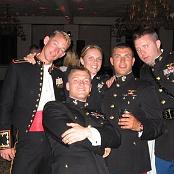 In the middle - Capt Jennifer Harris and 1stLt Jared Landaker. Photo courtesy of Joe and Laura Landaker. 