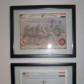 My two memorial flag certificates. Top from 2/7/07. Bottom from Memorial Day, 2008.