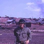 1st Lt Courtney Payne on Hill 55 waiting for the aircraft to be refueled to go out on recovery of YK-1 - December, 1968. Photo courtesy of Courtney Payne.