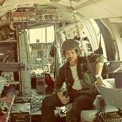Cpl James H. Bandish - crewchief inside CH-46 - 1969. Photo courtesy of Jim Bandish.